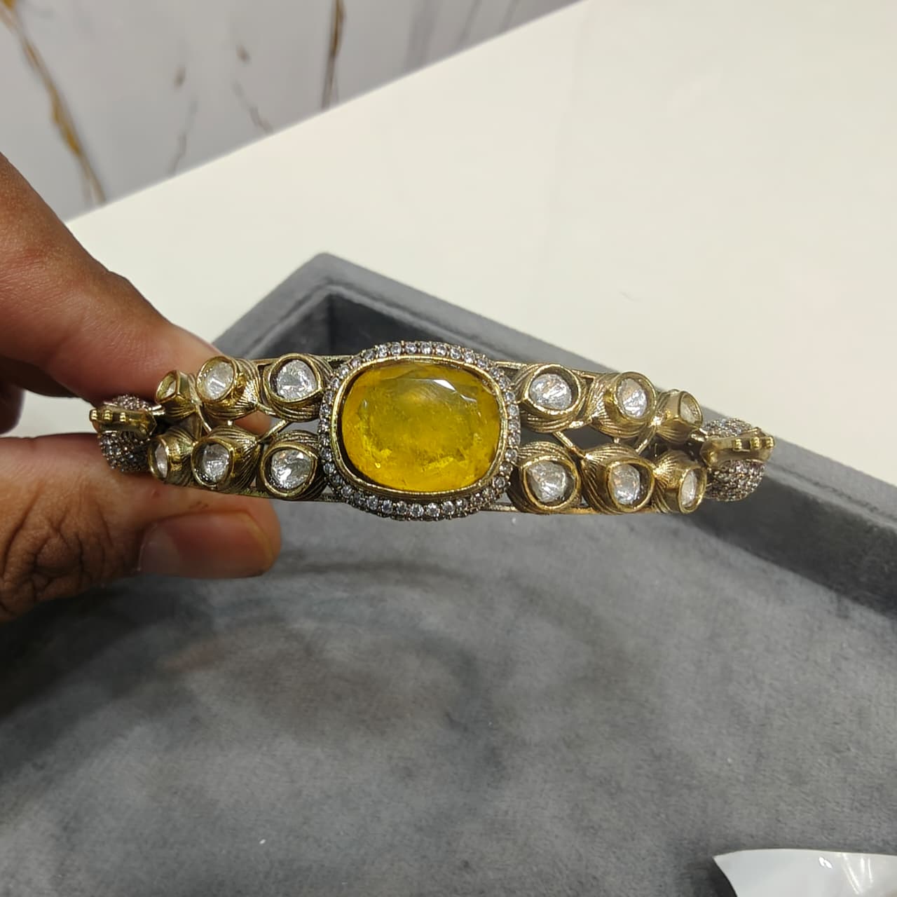 Kalapi Doublet Openable Bracelet- Yellow