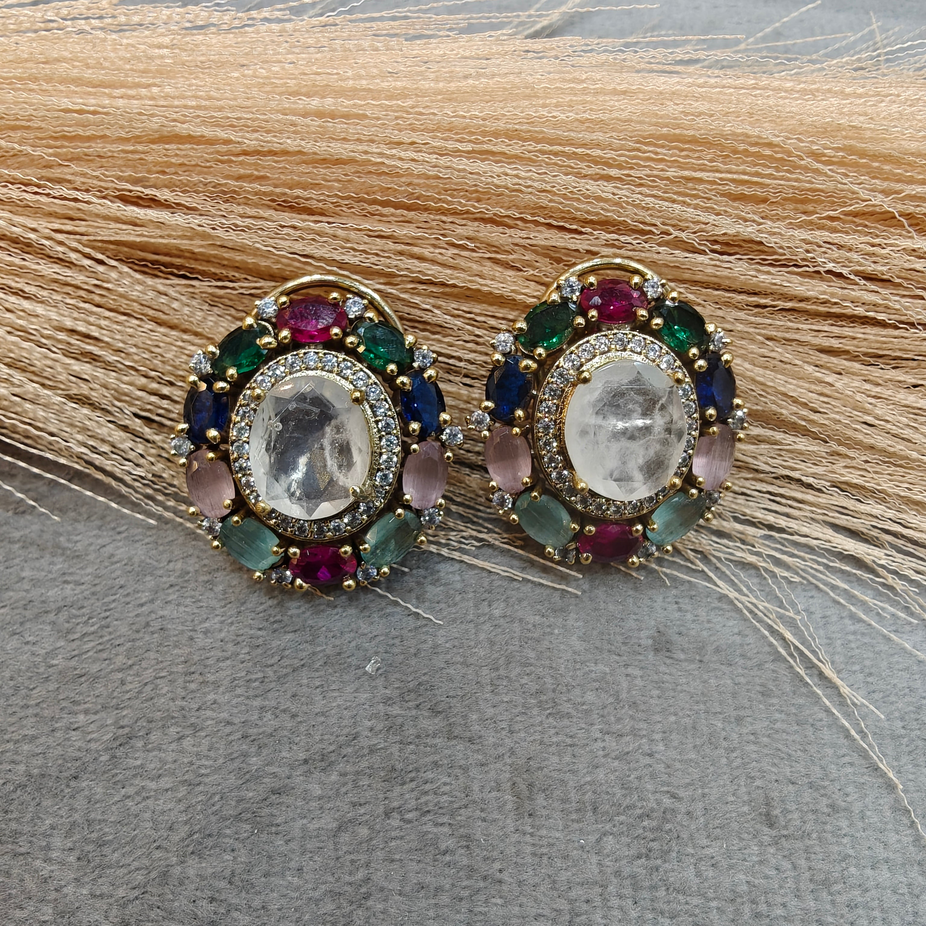 Sharvari Doublet Studs- Multi