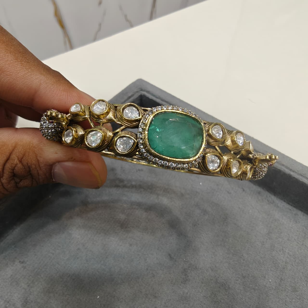 Kalapi Doublet Openable Bracelet- Sea/Mint Green