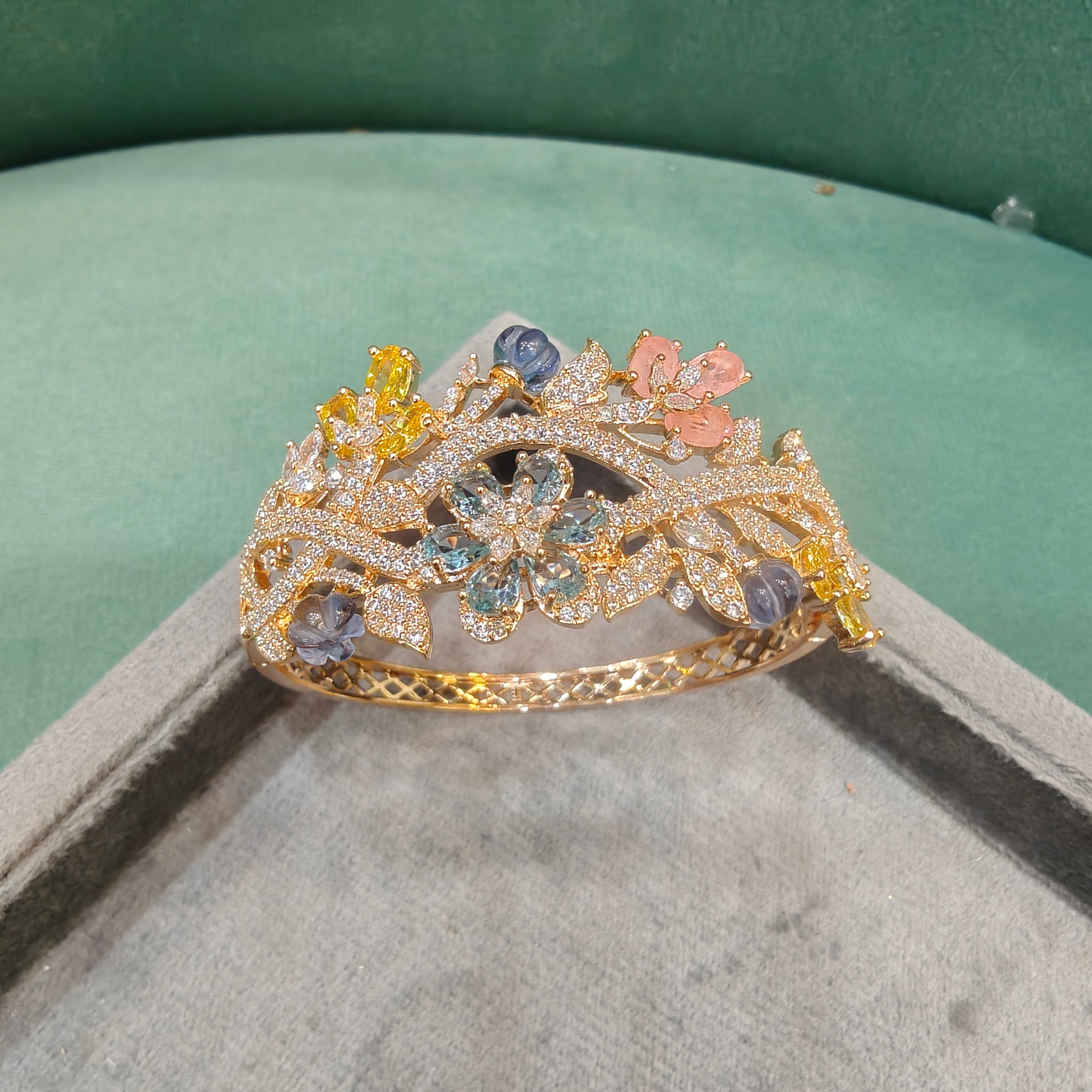 Bloom Petal Nature Inspired Openable Bracelet- Multi 2