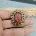 Naima Sabya Inspired Gemstone Adjustable Ring- Coral
