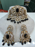Nandini Mayura Choker Set- Black