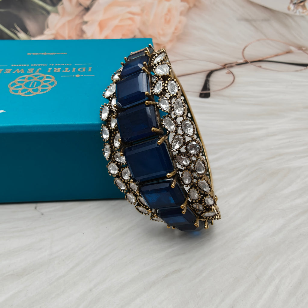 Kasturi Doublet Openable Bracelets - Blue