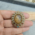 Naima Sabya Inspired Gemstone Adjustable Ring- Light Yellow/ Fawn