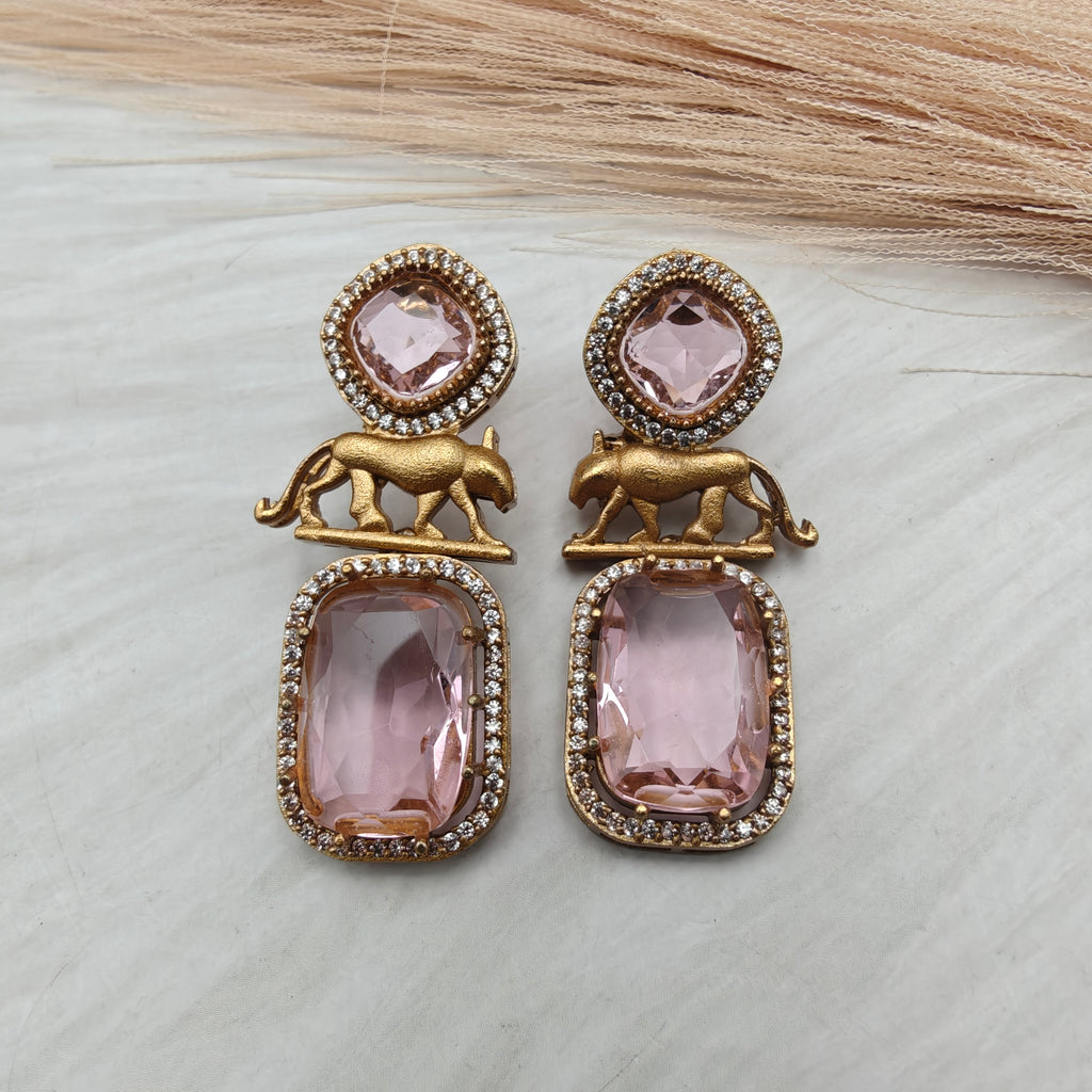 Sabyasachi Inspired Zara Earrings- Pink