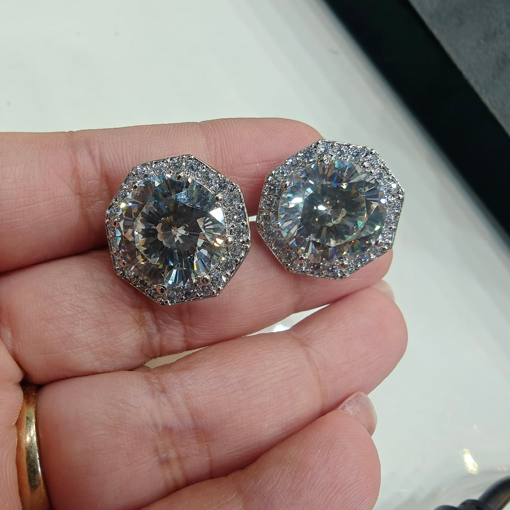 Rosella Swarovski Studs - White