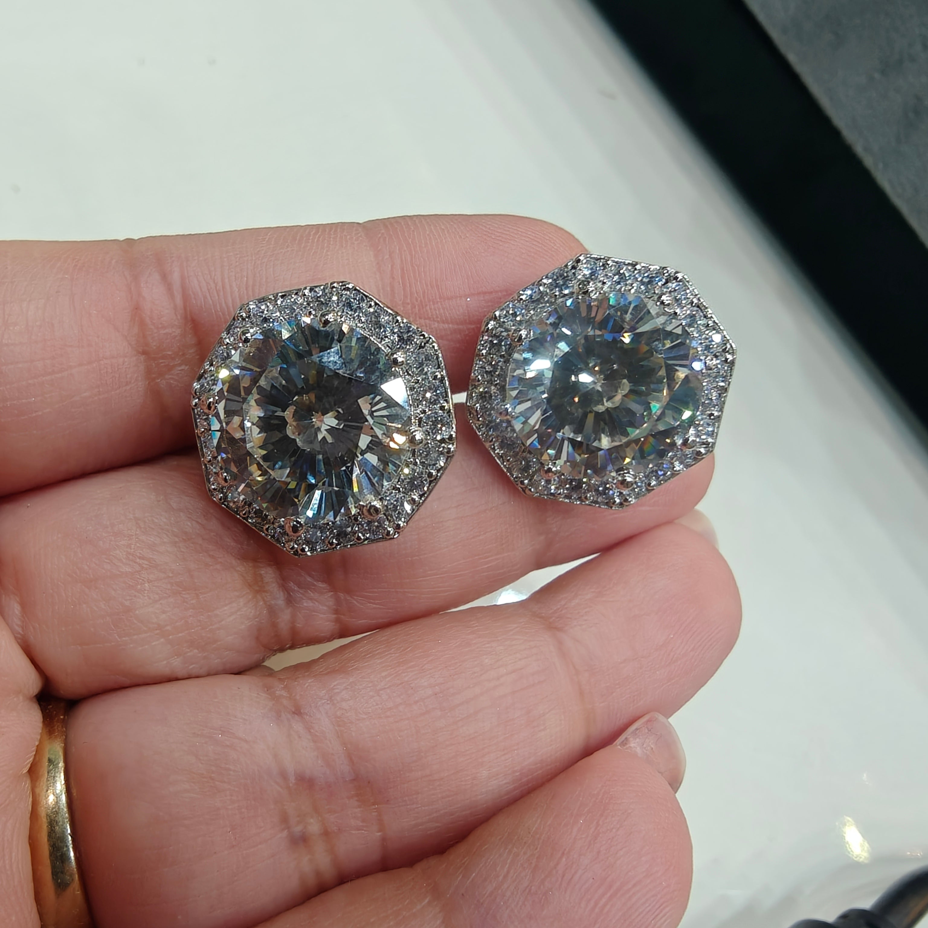 Rosella Swarovski Studs - White