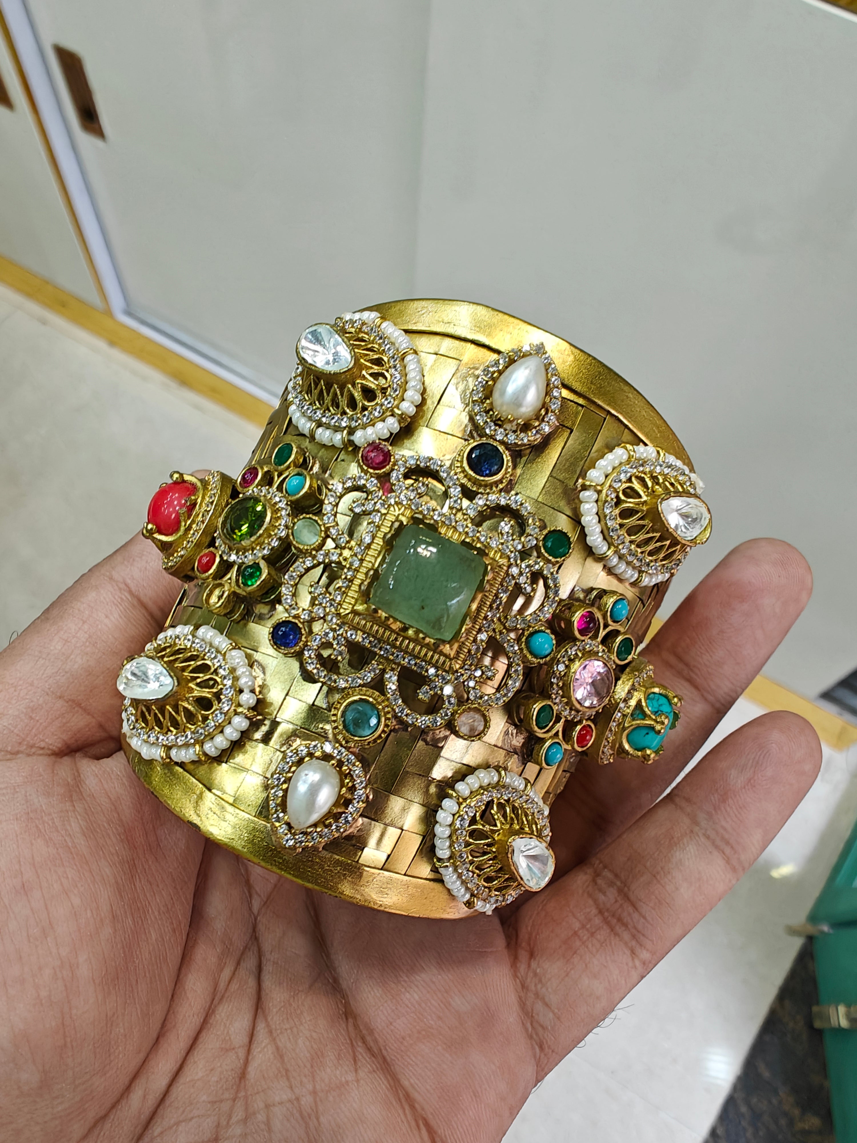 Ria Brass Fusion Amrapali Tribe Handcrafted Handcuff