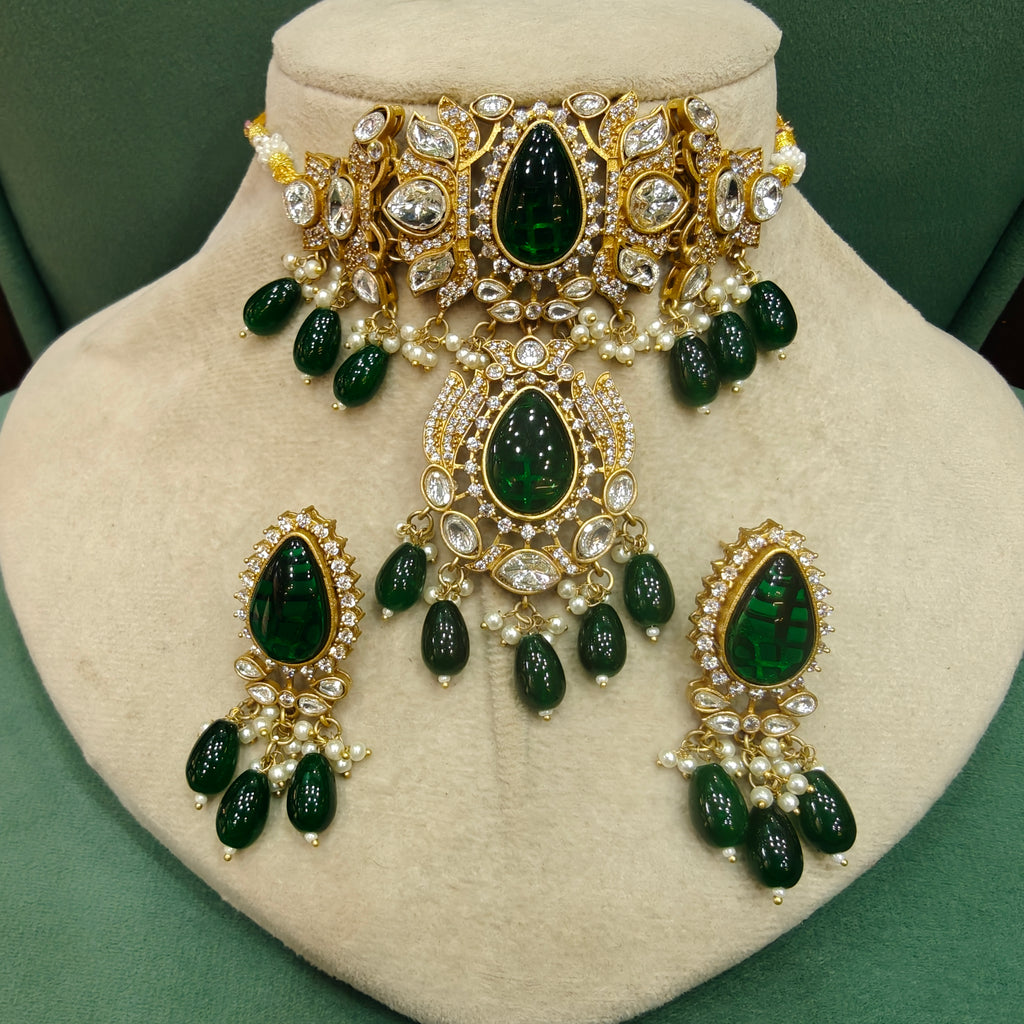 Ashima Choker Set- Green