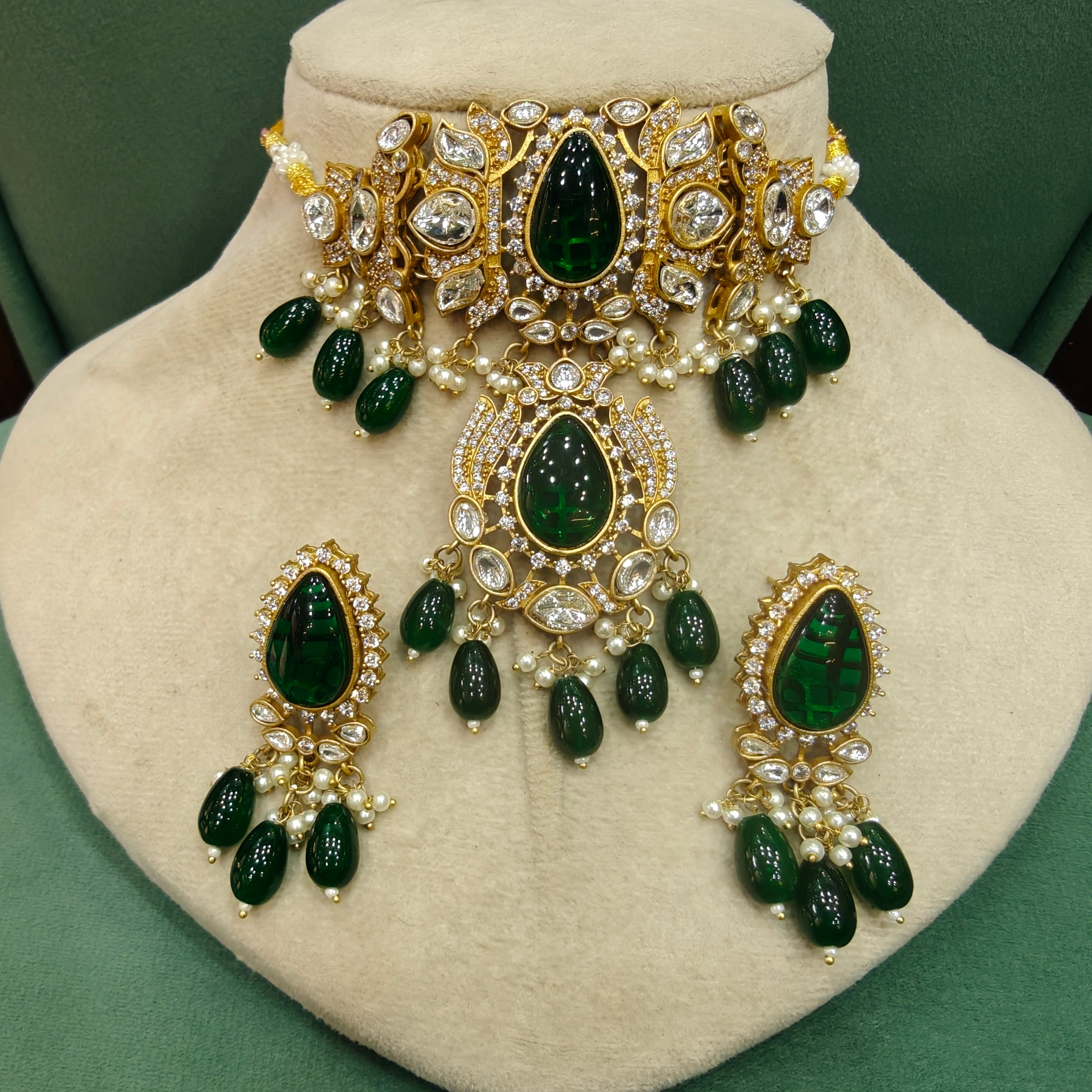 Ashima Choker Set- Green