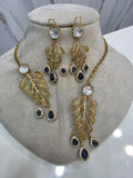 Samaira Handcrafted Fusion Hasli Set- Blue