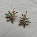 Charvie Crystal AD Studs- Green