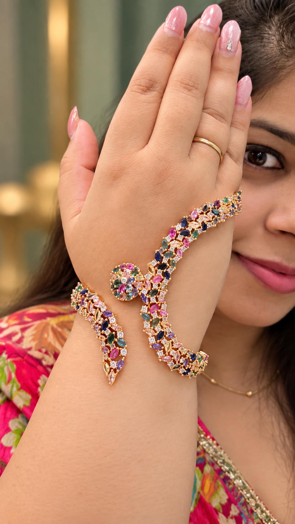 Zehra Hazoori Inspired Hand Harness - Multi
