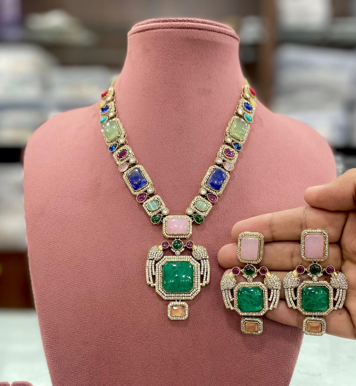 Sabyasachi Inspired Suchu Necklace Set - Multi