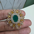 Uditi Hazoori Doublet Adjustable Ring - Emerald Yellow