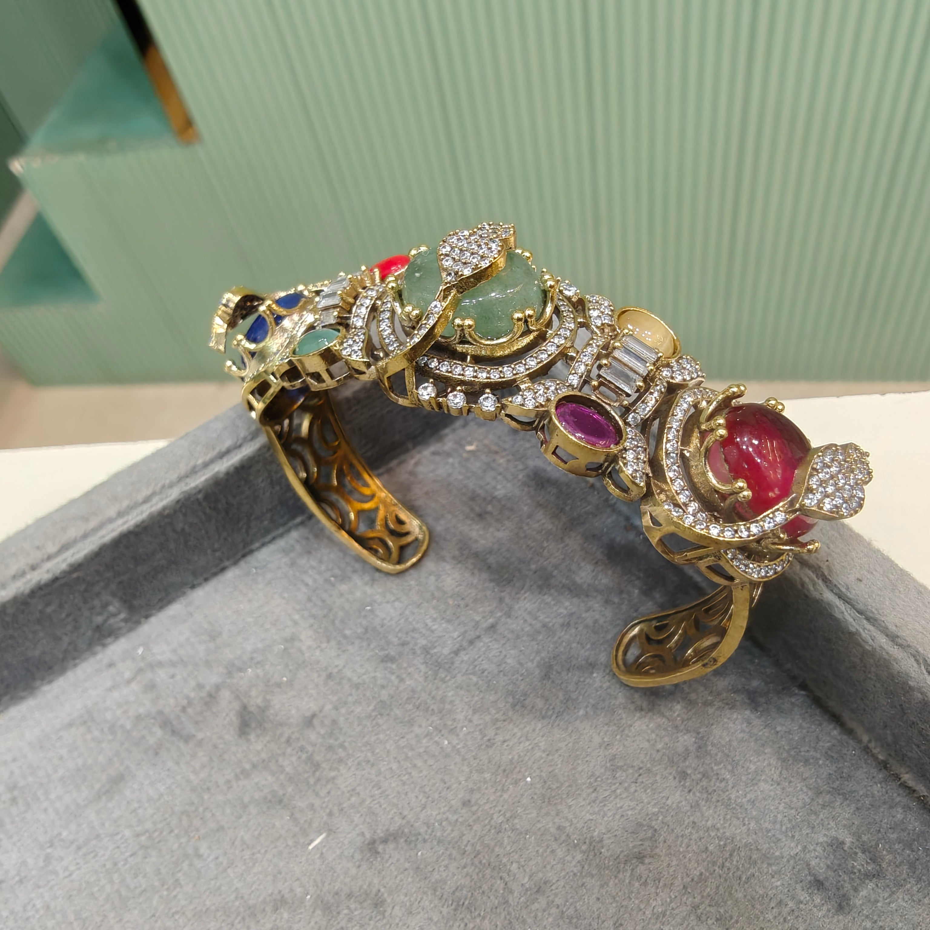 Anantika Sabya Inspired Quartz Doublet Adjustable Bracelet- Multi 3