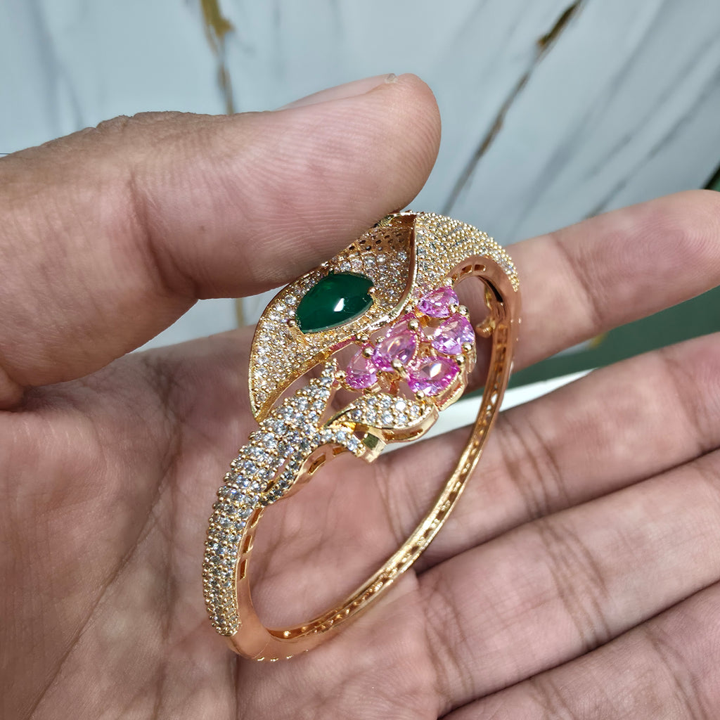 Renee Hazoori Doublet Openable Bracelets - Magenta Emerald