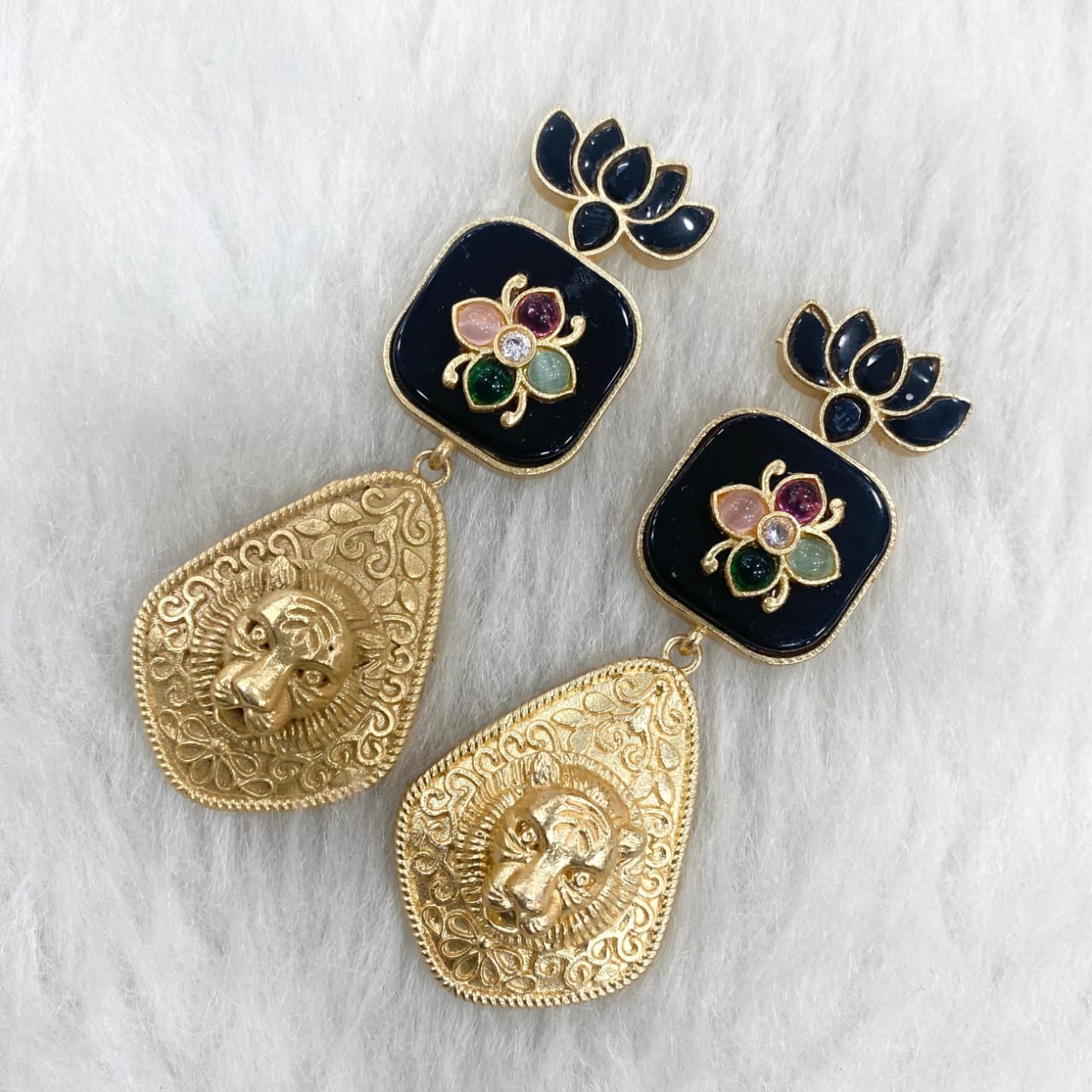 Baghi Fusion Earrings - Black