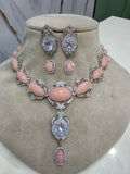 Alia Cannes Inspired Necklace Set- Peach Pink