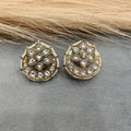 Anandi Kundan Studs- Neutral White