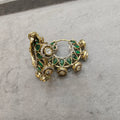 Nandita Polki and Stone Hoops- Green