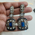 Sunakshi Doublet and Epoxy Earrings- Blue