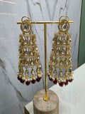 Roohani Jhoomar Earrings- Maroon
