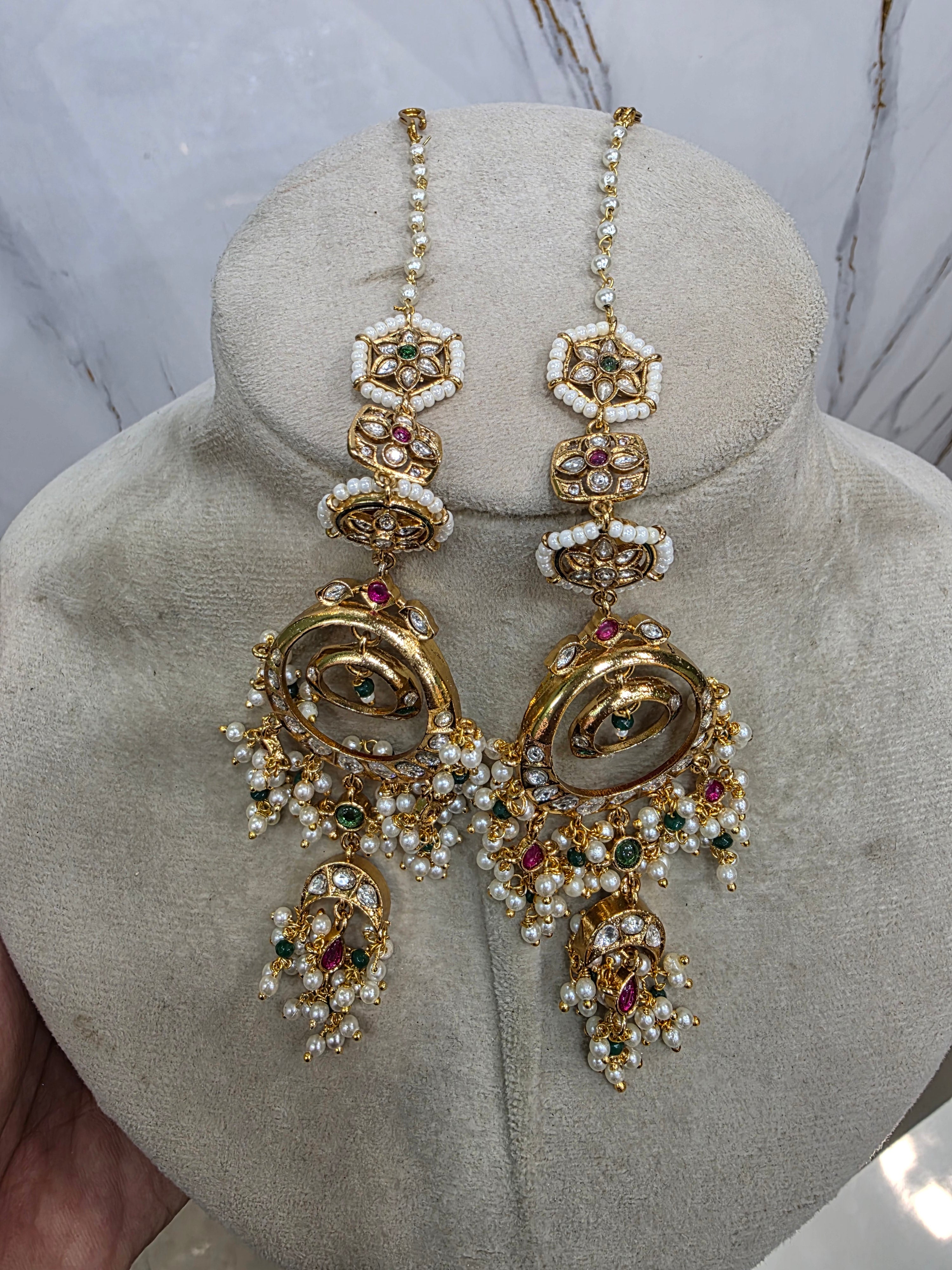 Wahida Bikaneri Kundan Heritage Inspired Earrings