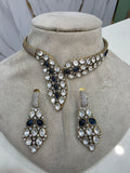 Antrika Polki Hasli Set- Blue