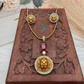 Sabya Inspired Yukti Bagh Pendant Set - Ruby