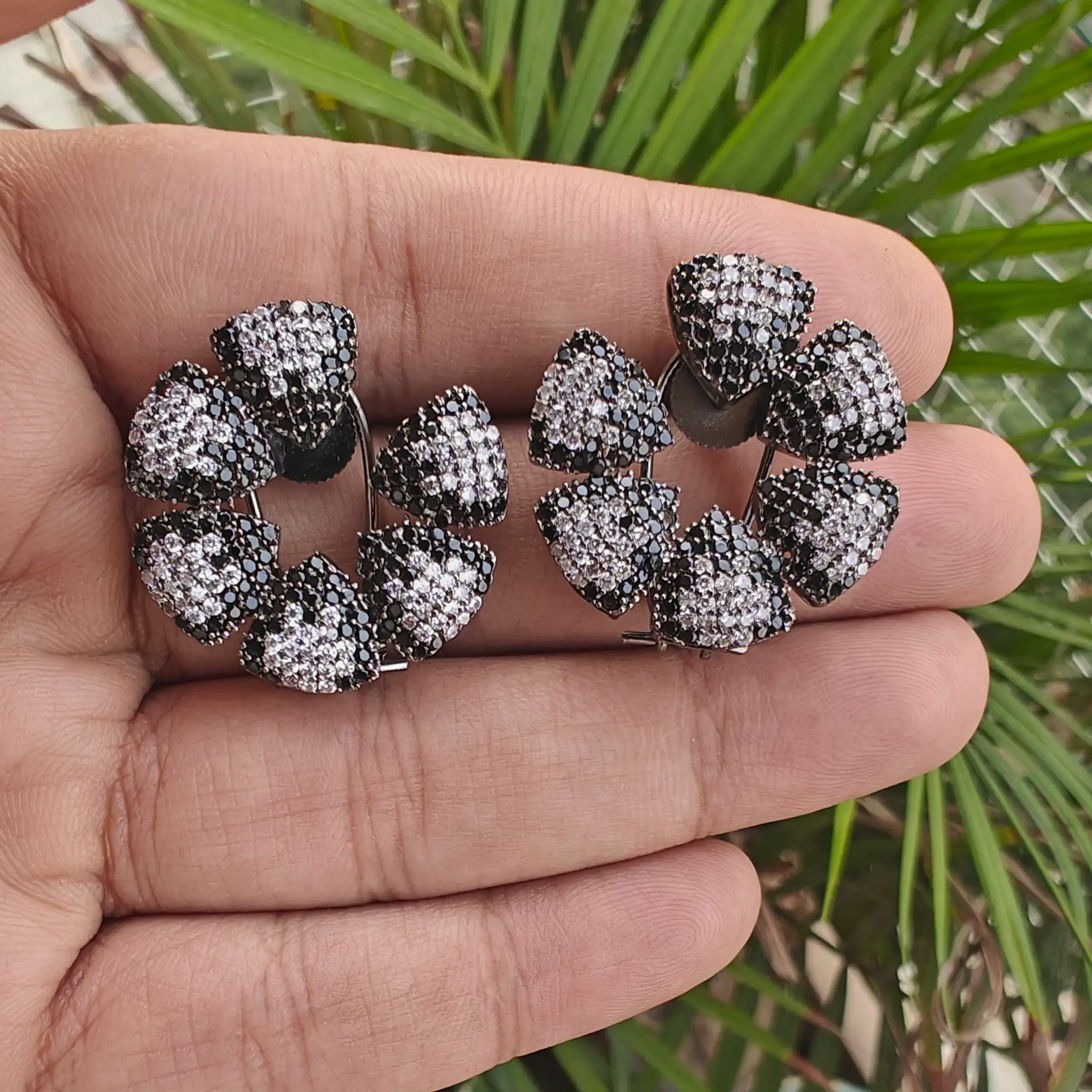 Claudia Nano AD Statement Earrings- Black