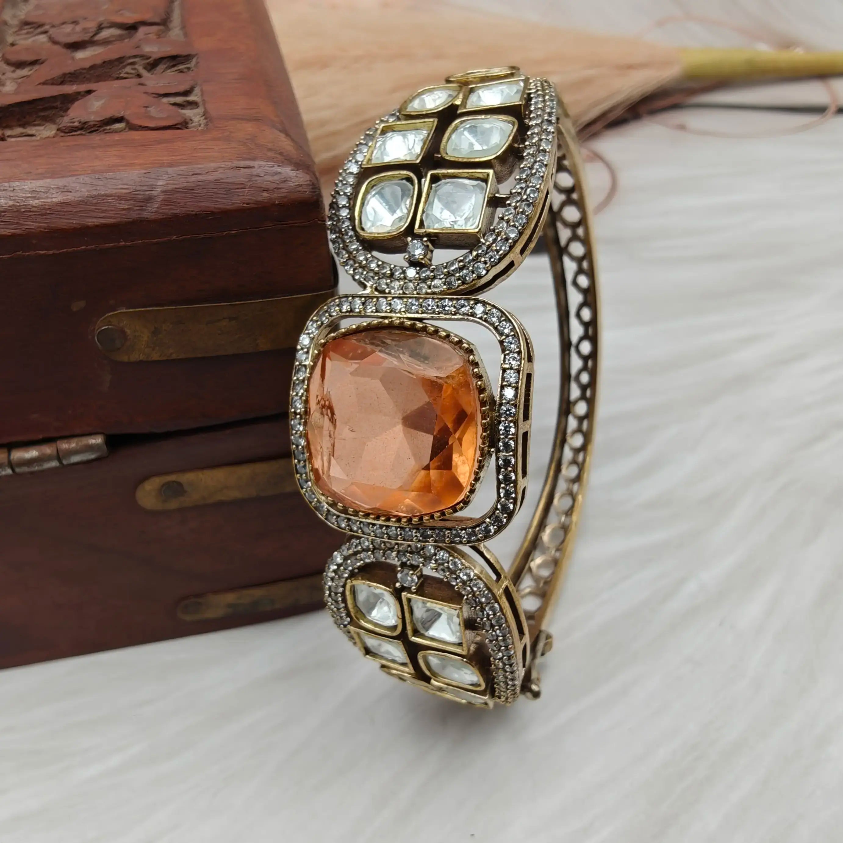 Vanshika Doublet Bracelet - Orange