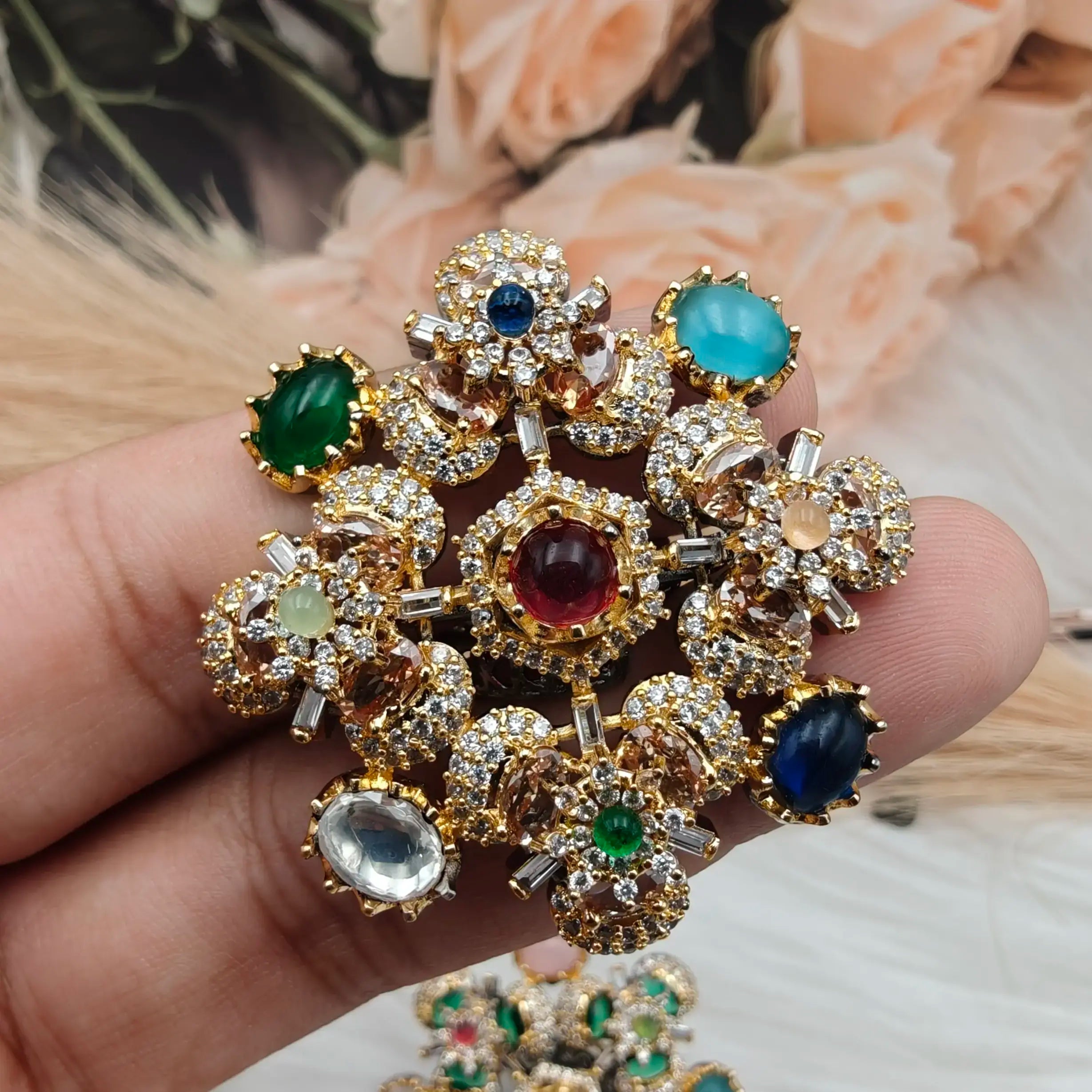 Zuri Statement Ring- Ruby Multi