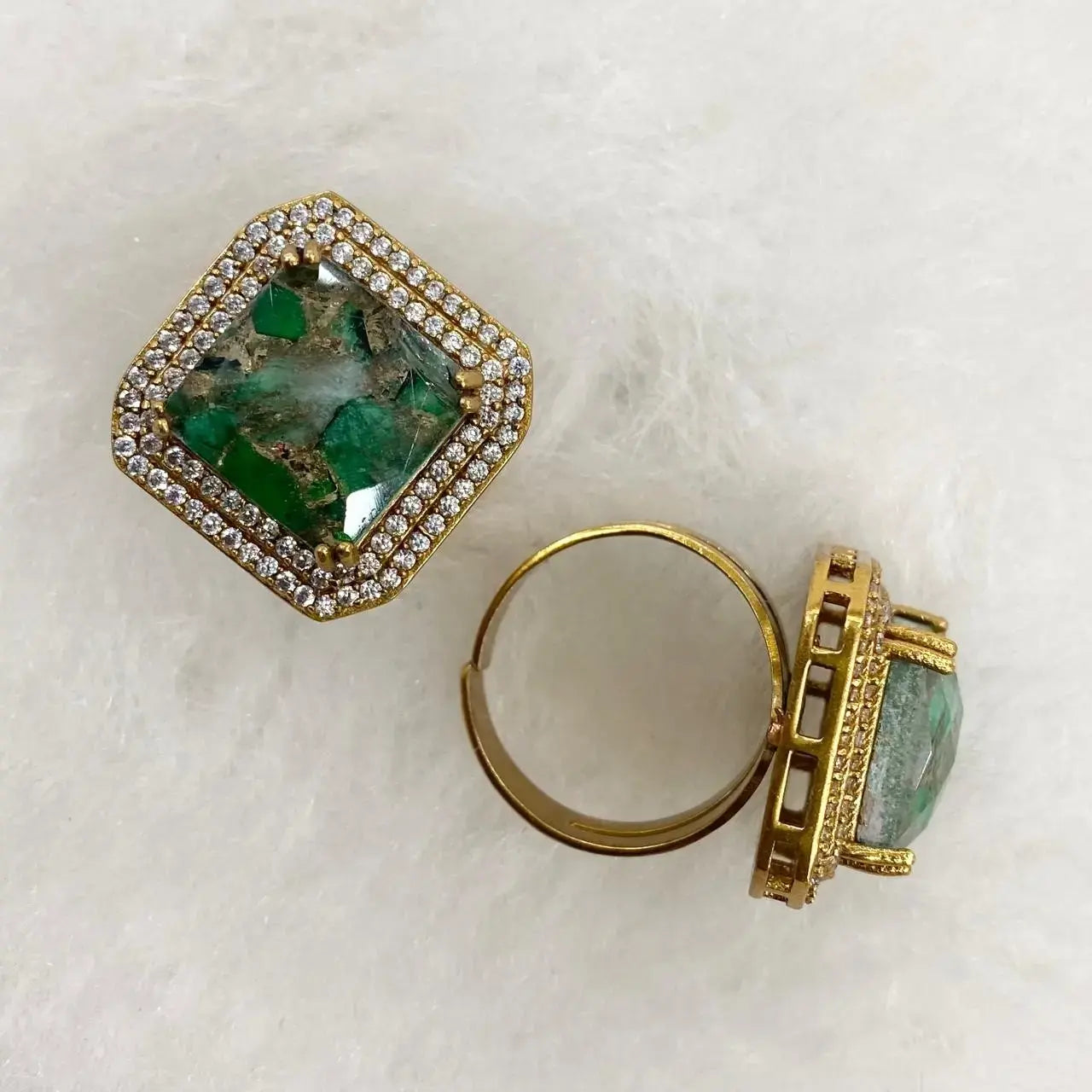 Ariya Tourmaline Doublet Finger Ring - Green