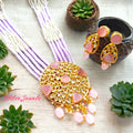 Round Long Necklace - Pink