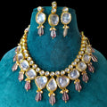 Monalisa Kundan Necklace Set - Mauve