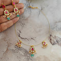 Jiya Pachi Kundan Invisible String Necklace