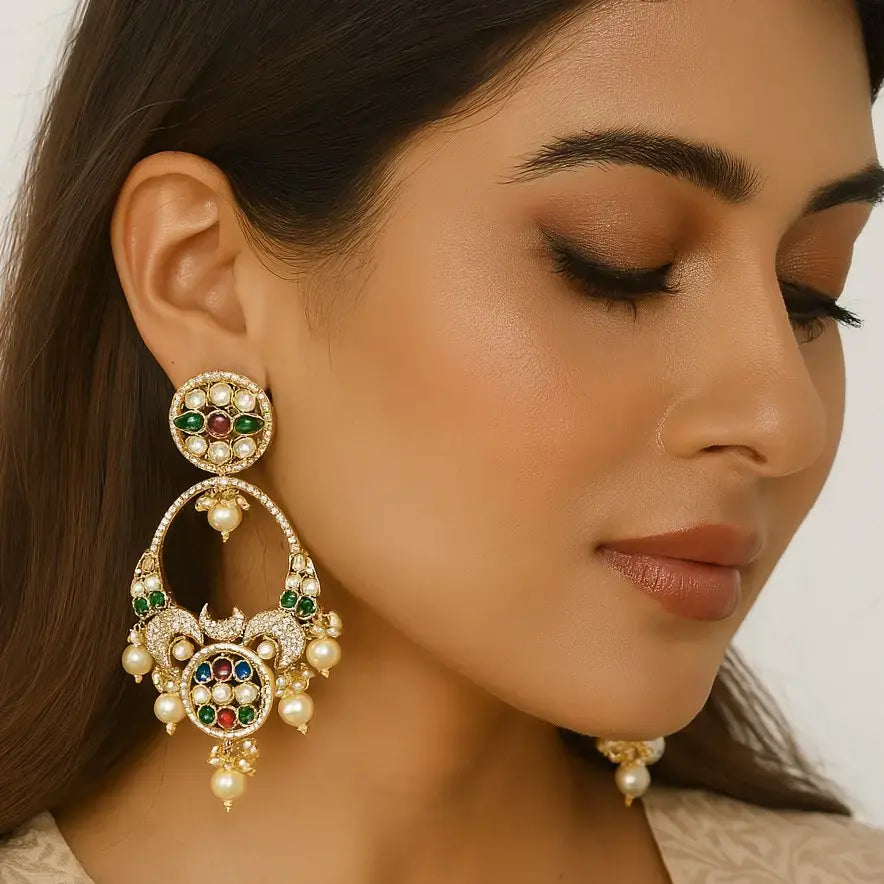 Meherbano Drops Chandabali - Multi